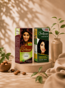 Sanjeevani Natural Burgundy Hair Creme + Hair Oil Combo