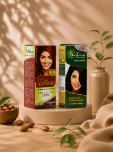 Sanjeevani Natural Cherry Red Hair Creme + Hair Oil Combo