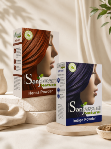 Sanjeevani Natural Henna Powder + Indigo Powder Combo