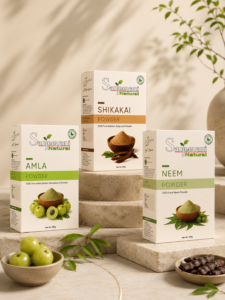 Sanjeevani Natural Shikakai Powder + Neem Powder + Amla Powder Combo