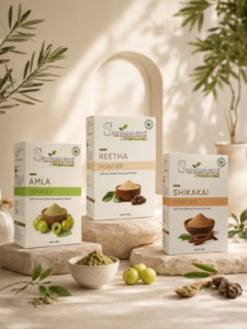 Sanjeevani Natural Amla Powder + Shikakai Powder + Reetha Powder Combo