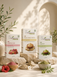 Sanjeevani Natural Hibiscus Powder + Multani Mitti Powder + Neem Powder Combo