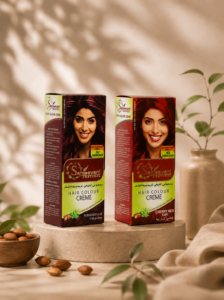 Sanjeevani Natural Burgundy + Cherry Red Hair Creme Combo