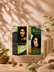 Sanjeevani Natural Dark Brown Hair Creme + Hair Oil Combo